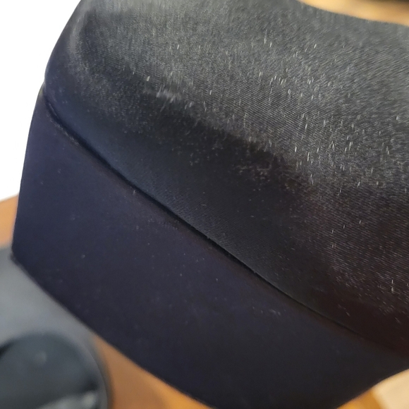 Jeffrey Campbell OVER-N-OUT Platform Black Satin Square Toe Shoes Size 6 - Picture 9 of 11